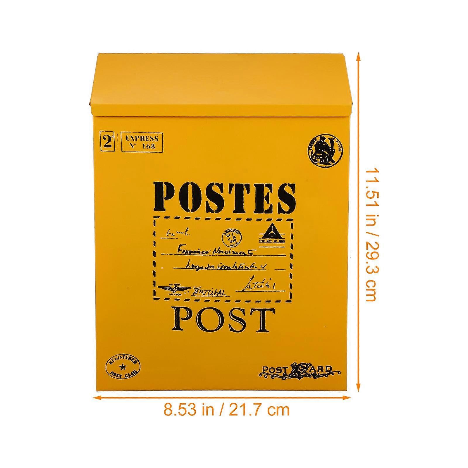 Rectangular Lockable Letter Box Mailbox Office Use 11.5X8.5X2.6in 1Pc