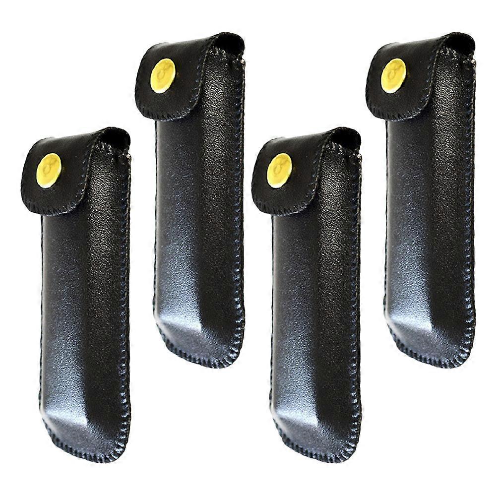 4pcs Harmonica PU Leather Cases Harmonica Storage Carrying Hard Cases Harmonica Holder
