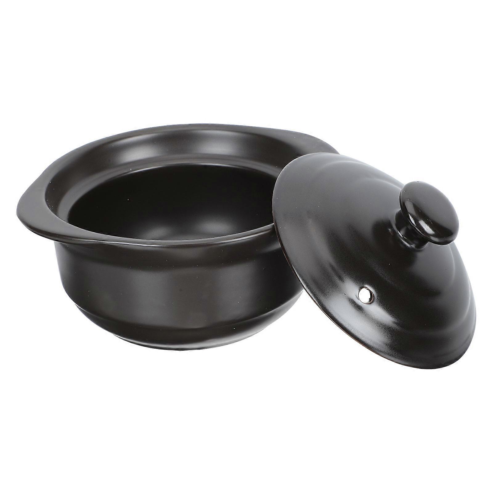 Ceramic Stew Pot for Kitchen Use 1Pcs Multi-Function Heat-Resistant Soup Pot