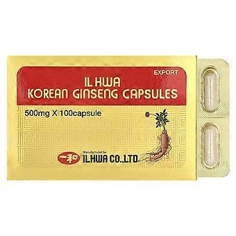 Ilhwa, Korean Ginseng, 500 mg, 100 Capsules