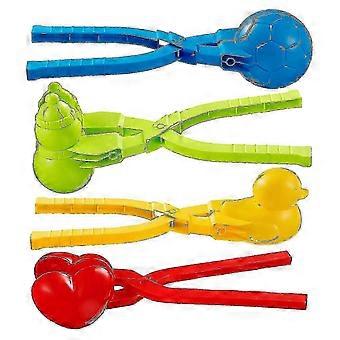 Kit di giocattoli da neve con 4 palline di neve a forma di cuore di anatra sferica 2025 A B