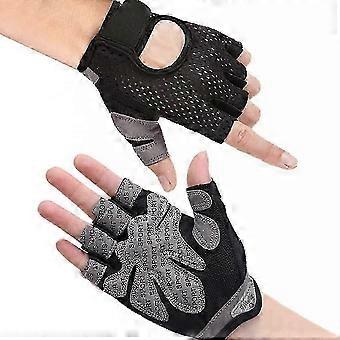 Non-Slip Weightlifting Gloves for Training, Extra Light & Breathable, Silicone Palm Pads, Adjustable Velcro, Quick-Pull Ring, Large Size