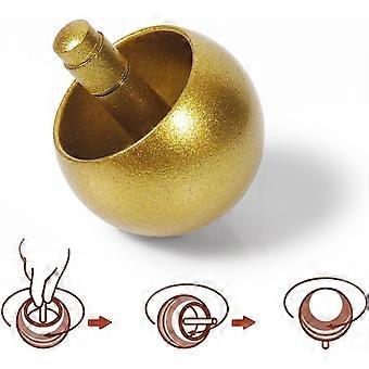 Metal flip over top rustfrit stål spinning top, automatisk flip over gyroskoper Top champignon fidget legetøj