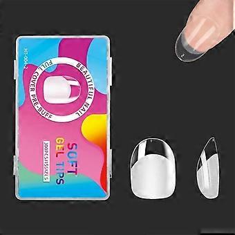 300x Soft Gels Full Cover Nail Tips Mandel Falsche Nägel Frosted Mandel Press On Nagel DIY Künstliche Nägel für Frauen Mädchen