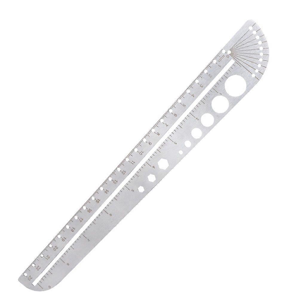 Scale Ruler Multifunctional Stainless Steel Compass Protractor Measuring Tool