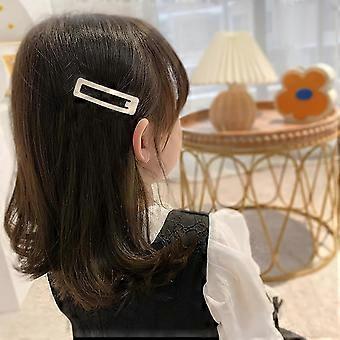 Presilhas de cabelo, conjunto de 9 peças, grampos de cabelo estilo bob snap, acessórios femininos e infantis, presilhas quadradas foscas de metal, presilhas pequenas para cabelo, grampos simples para mulheres e meninas, ideais para aniversários.