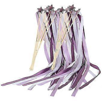 2026 10pcs Fairy Sticks, Durable Wood Princess Wands with Long Ribbon for Angel Photography Props & Home Decor