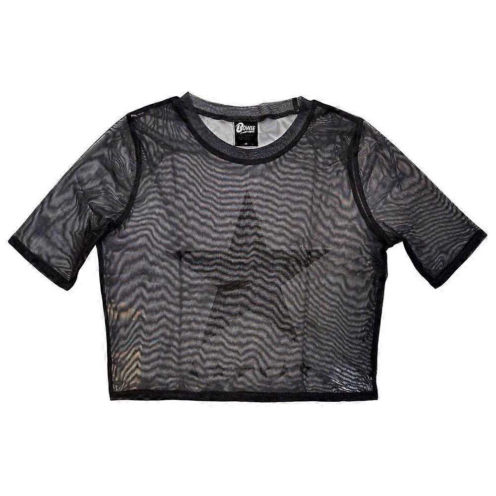 David Bowie Blackstar Mesh Crop Top