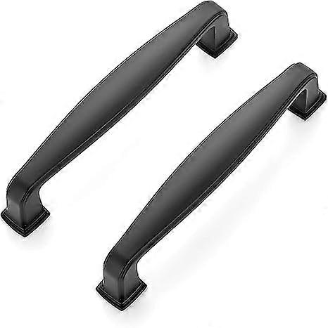 Two-piece solid cabinet knobs, matte zinc alloy black cabinet handles