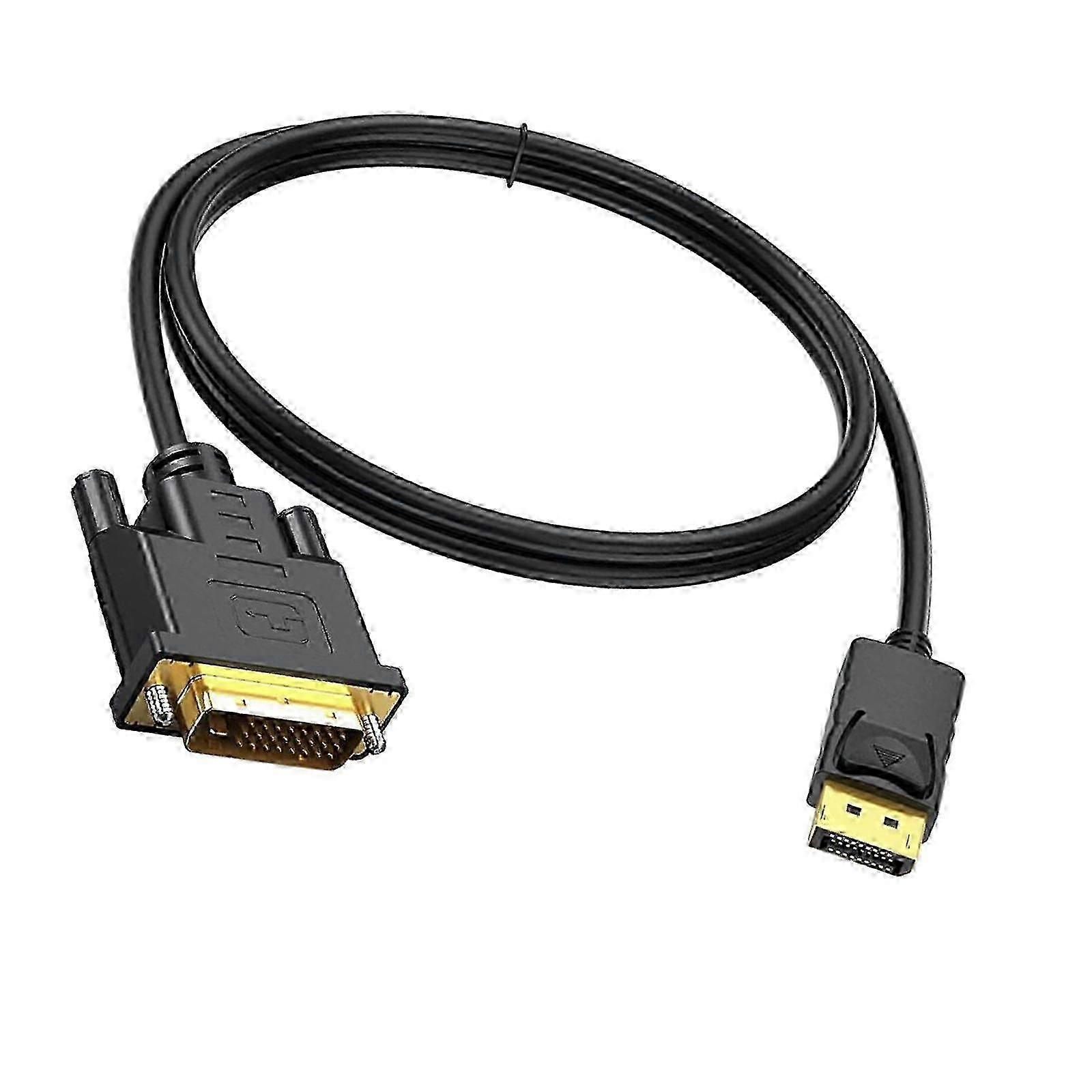 DP to DVI Converter Adapter Cable compatible with Desktops Projector Connector Cable