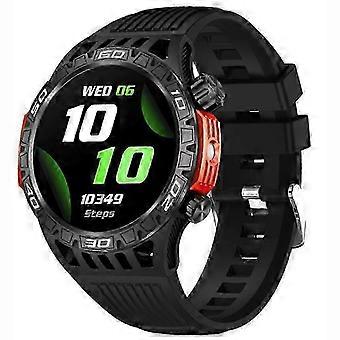 Outdoor-Smartwatch mit Kompass und Taschenlampe, Bluetooth-Anruffunktion und SOS-Funktion, 1,4-Zoll-HD-Display (Schwarz)