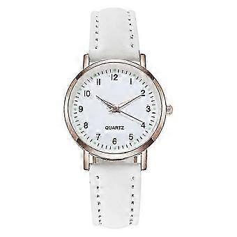Dameklokker Liten kvarts analog armbåndsur for kvinner Uformelt skinn