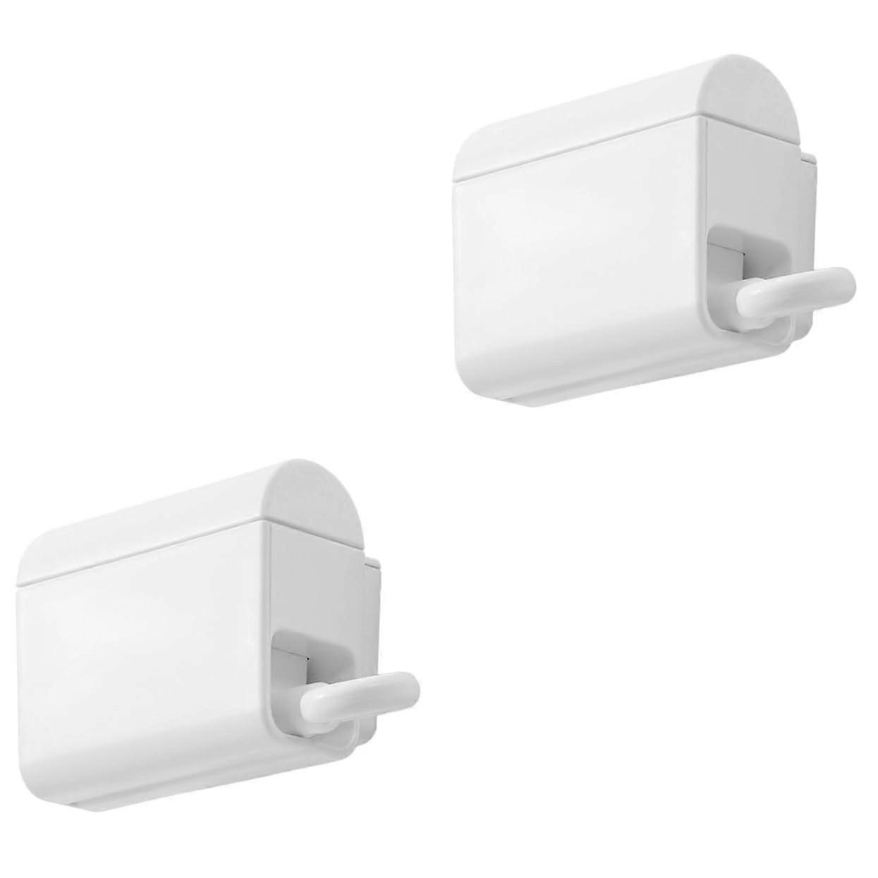 Toothpaste Squeezer Set Wall Mounted Dispenser White Space Saving Holder Easy Install Even Dispensing