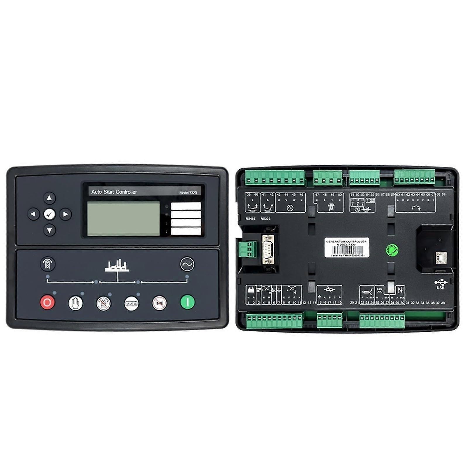 7320 AMF Controller Auto Start Stop Generator Module with LCD Display Easy Replacement Fit