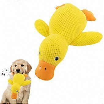 For Dog Stress Relief, Anti-Stress Plush Duck Cuddle Toy, Durable Yellow Dog Toy, 25x22 cm
