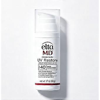 #n@ EltaMD UV Restore Broad Spectrum SPF40 Mineral Facial Sunscreen, Zinc Oxide Daily Hydrating Sun Cream with Squalane, Untinted Face Moisturizer Sun