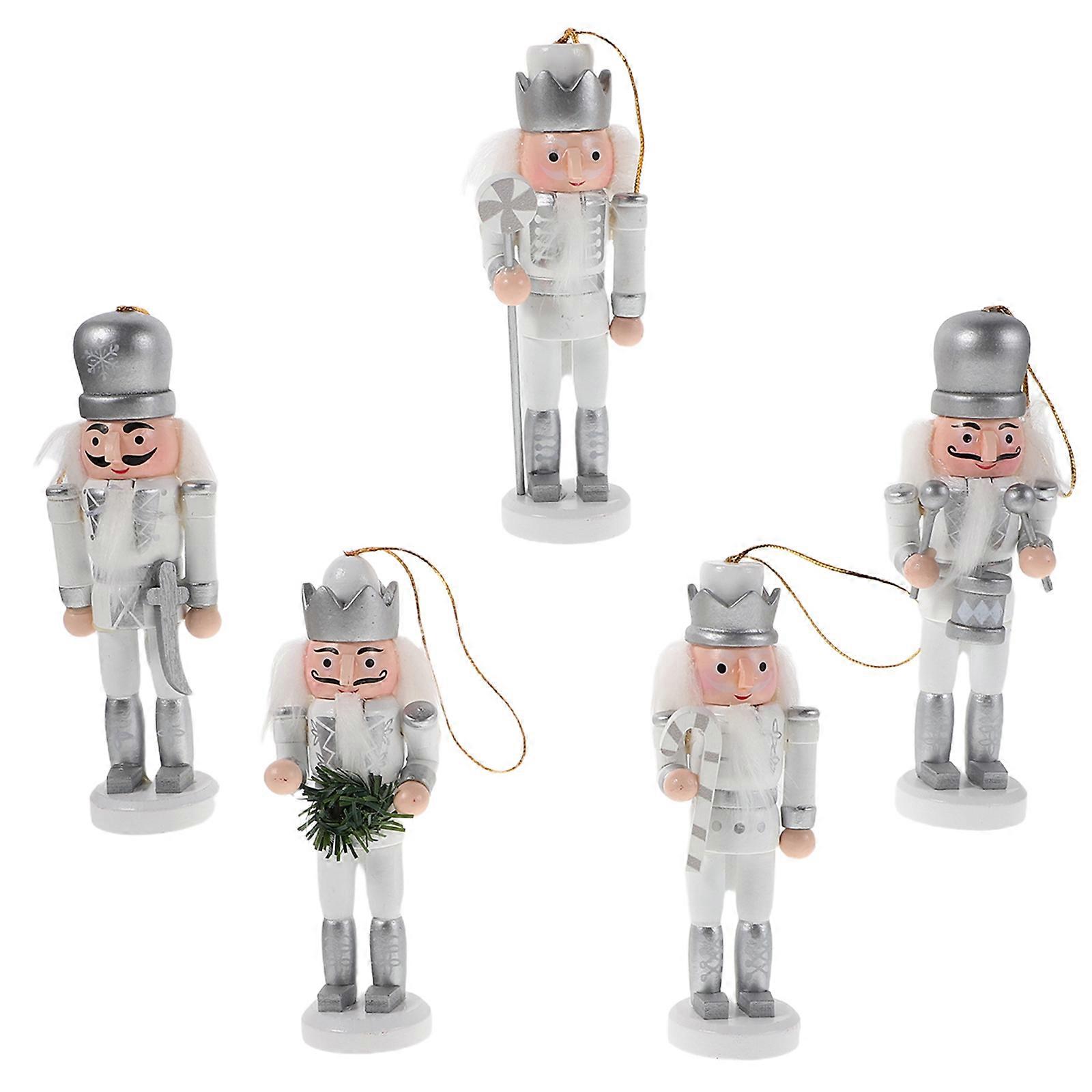 Nutcracker Ornaments Wooden Nutcracker Decor for Christmas Tree 1Set