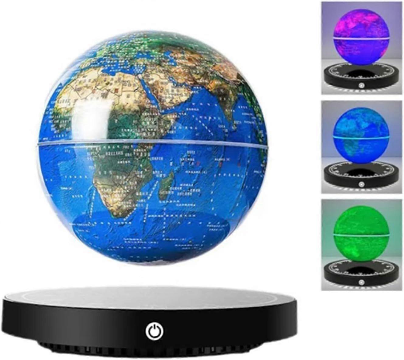Floating Globe, Magnetic Levitating Globe with LED Light, 360 Rotating