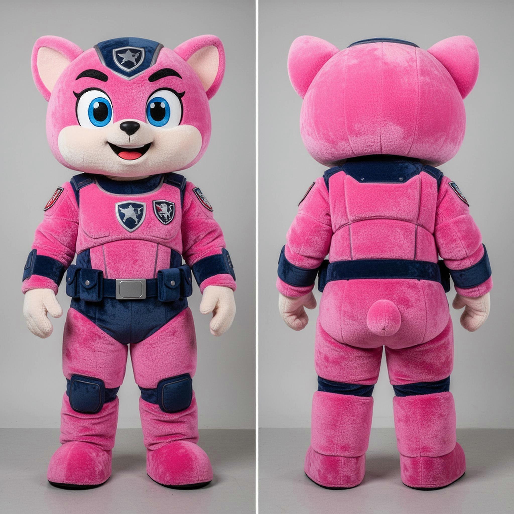 MASTICOT Pink Playful Para Commando Mascot