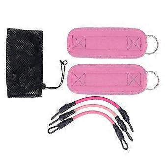 Knöchel-Widerstandsbänder mit Manschetten, tragbare Hüft- und Bein-Trainingsbänder, verstellbares Latex-Widerstandsband-Set mit Aufbewahrungstasche für Heim- und Reise-Fitnessstudio