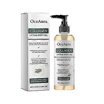 Óleo corporal hidratante e elástico da OceAura, 100ml, com colágeno para uma massagem firmadora e pele macia..B1