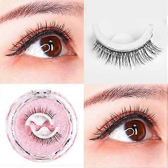 Reusable Self Adhesive Eyelashes No Glues or Eyeliner Needed,Easy To Apply 3sTo Put On,Stable Waterproof False Eyelashes