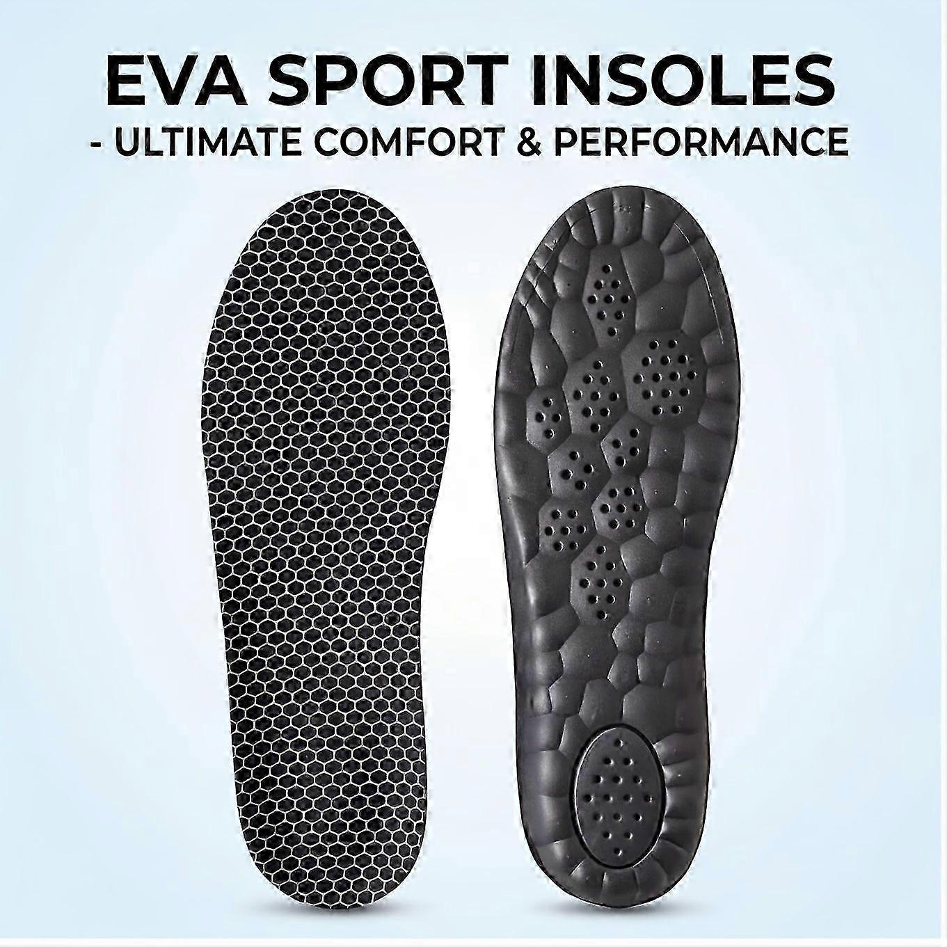 Shock-Absorbing Contoured Soft Reusable Insoles