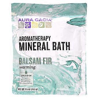 6 x Aura Cacia, Aromatherapy Mineral Bath, Warming Balsam Fir, 2.5 oz (70.9 g)