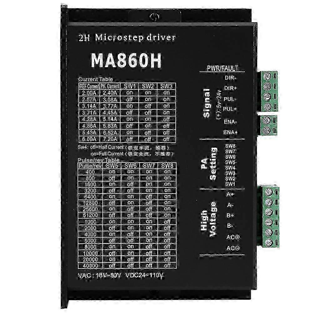 Stepper Motor Driver Controller 18-80V AC 7.2A Compatible with 2 Phase 86 Motor