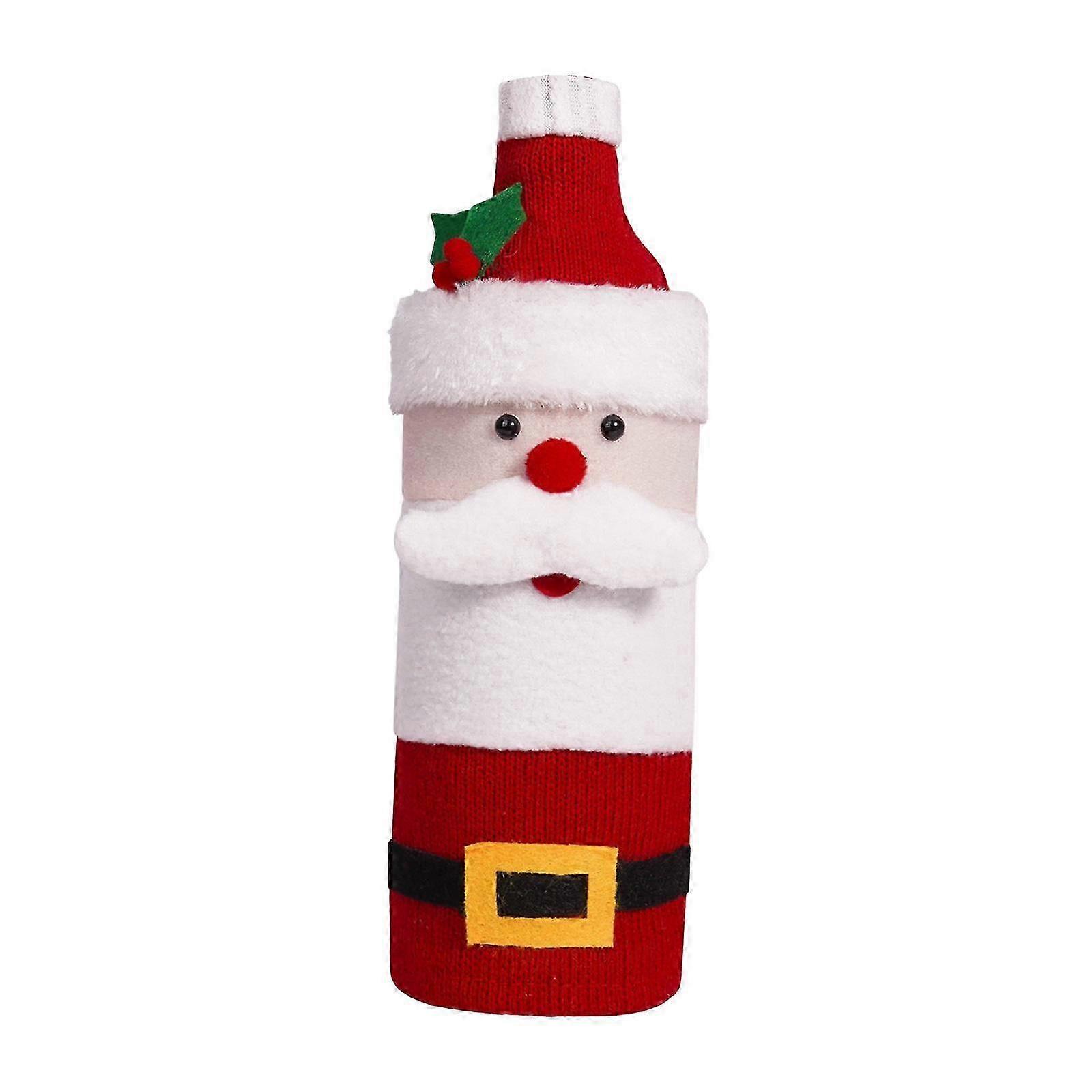 Festive Knitted Wine Bottle Sleeve