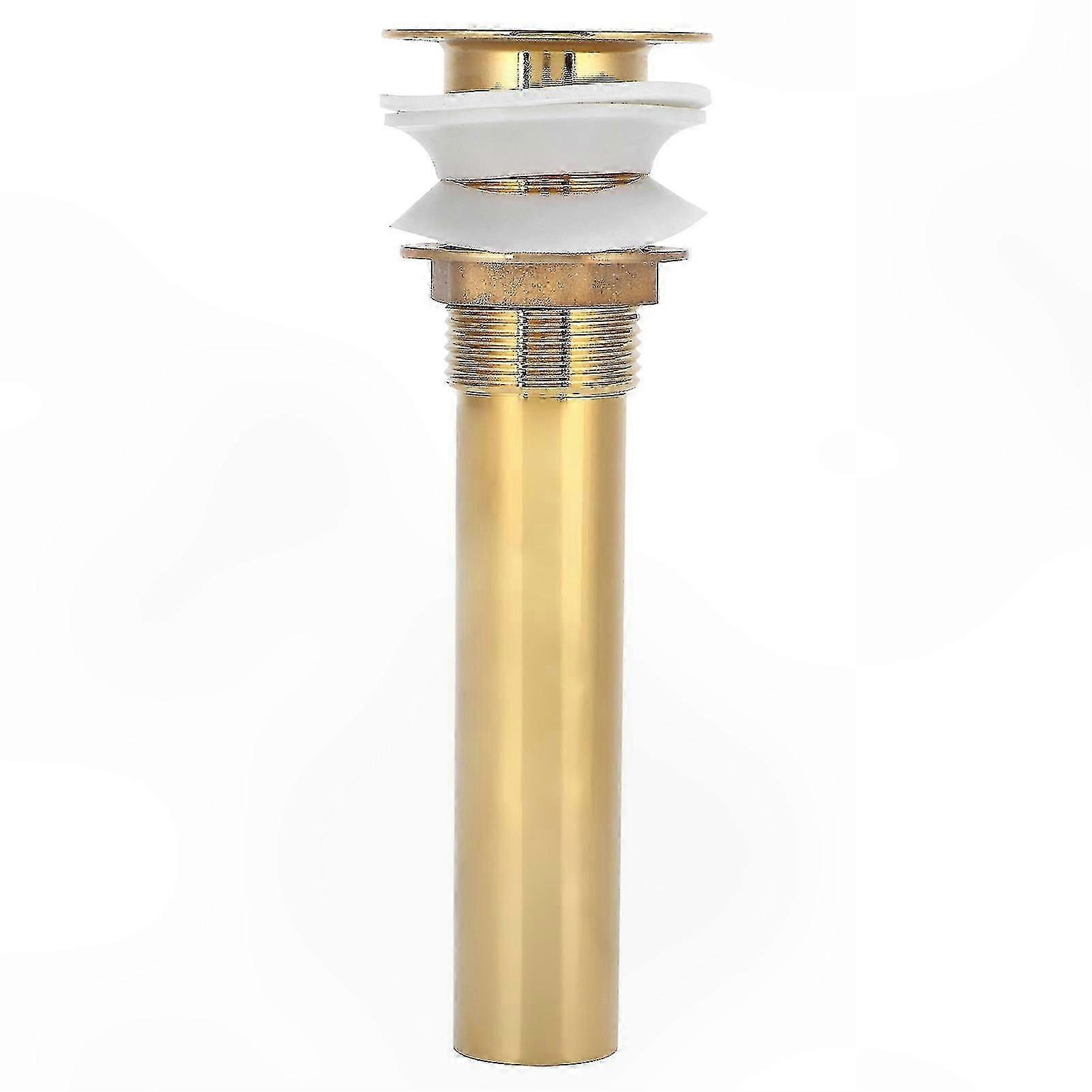 Gold Brass Flap Drain Non-Overflow