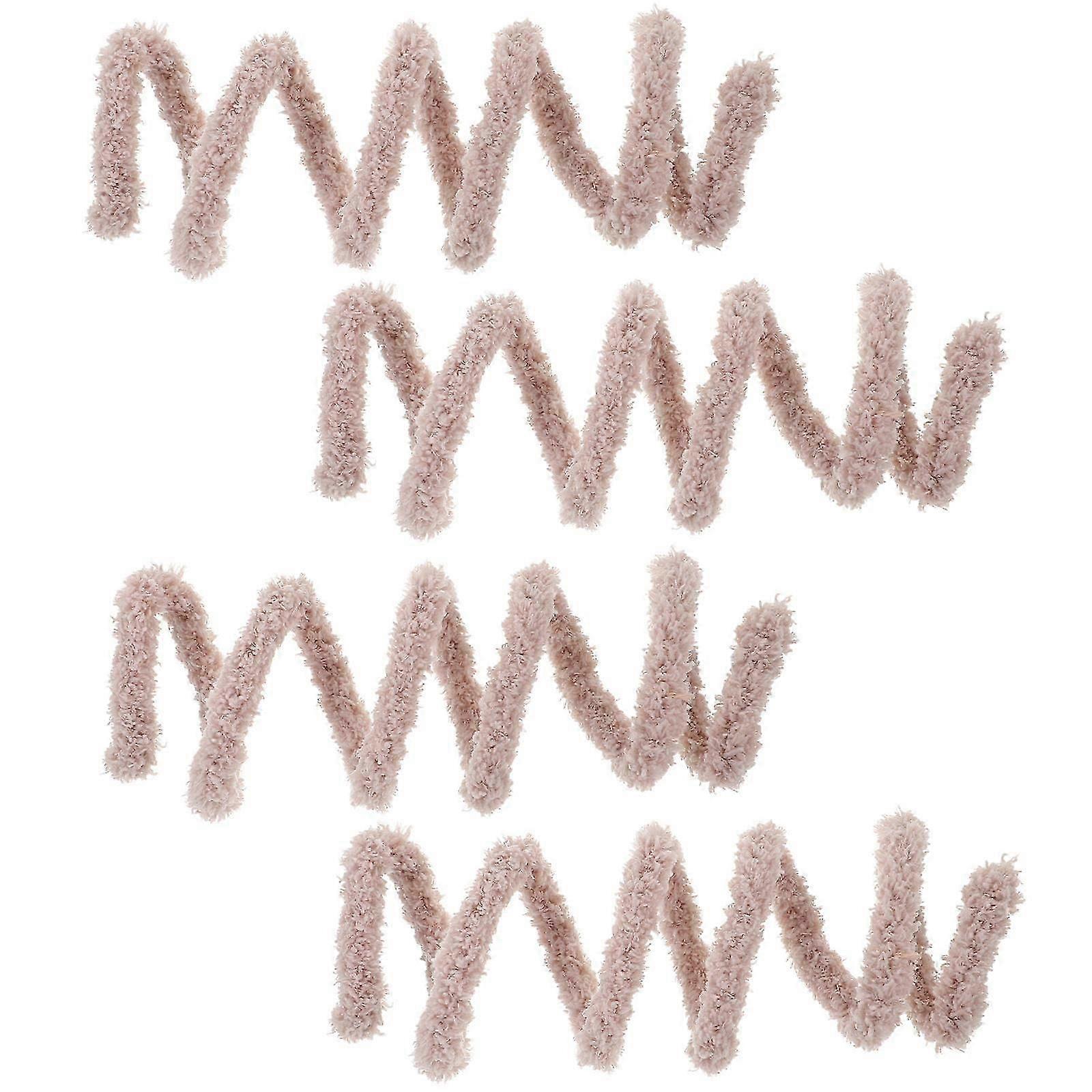 Chenille Stems Twisting Fluffy Sticks For Educators School Projects Light Grey Fluff 4Pcs