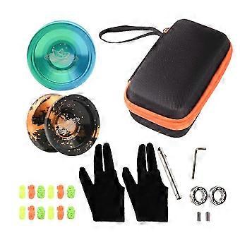 LESHARE Aluminum Alloy Responsive Unresponsive Yoyo + LESHARE Professional Orange Black Unresponsive Yoyo_aa