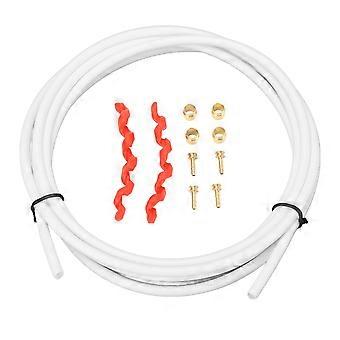 Bicycle Brake Hose And Connection Insert Kit Heat Resistant Hydraulic Disc Brake Hose Kit for Mineral Oil DOT Oil WhiteYMQX)