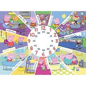 Peppa Pig: Quebra-cabeça do Relógio "Diga as Horas" para Atividade Sem Telas e Melhora a Concentração QB535