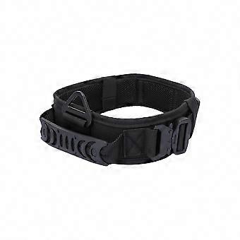 Dog Collar for Large Dogs, Heavy Duty Nylon Tactical Collar with Handle, Adjustable Military Training Collar with Metal Buckle