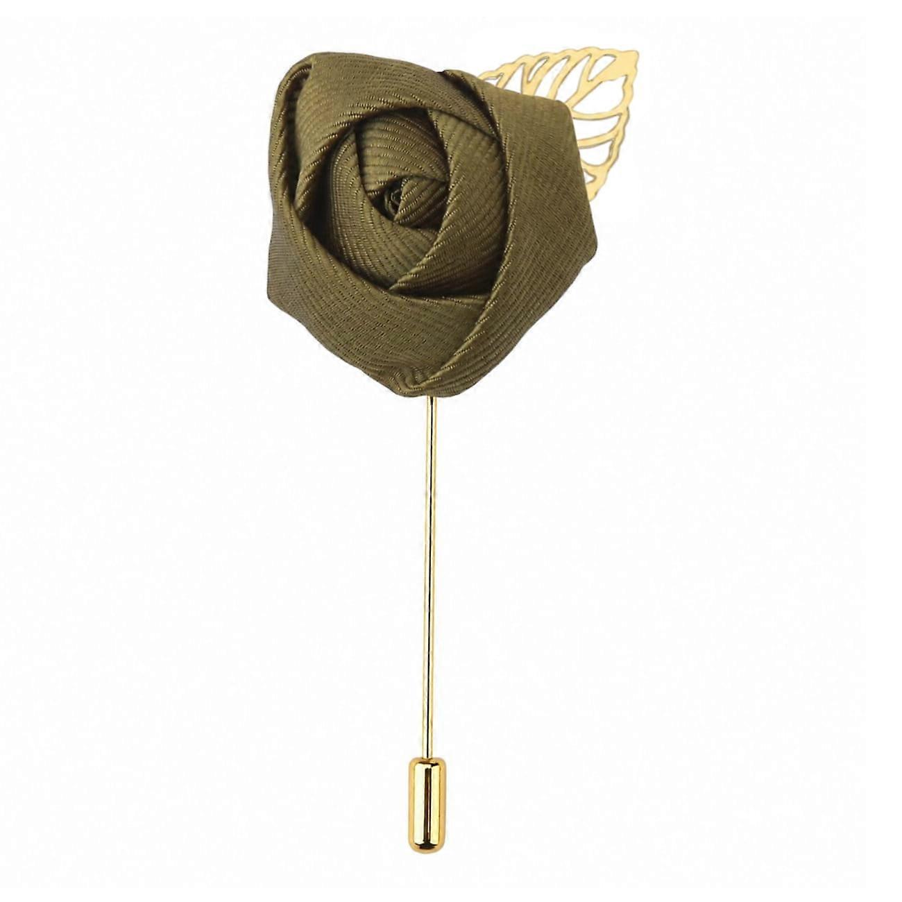 Olive Green Plain Twill Lapel Pin
