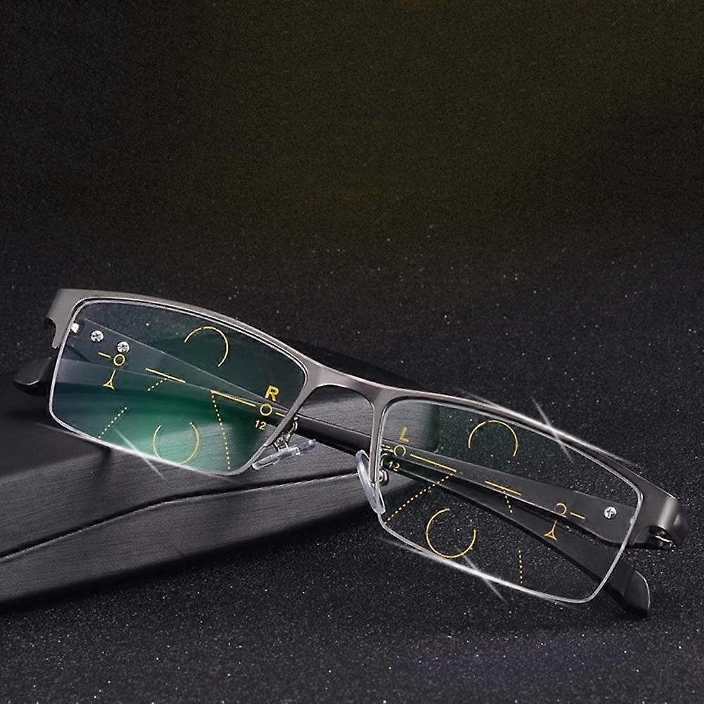Computer Reading Glasses Men's Progressive Photochromic Multifocus +2.50