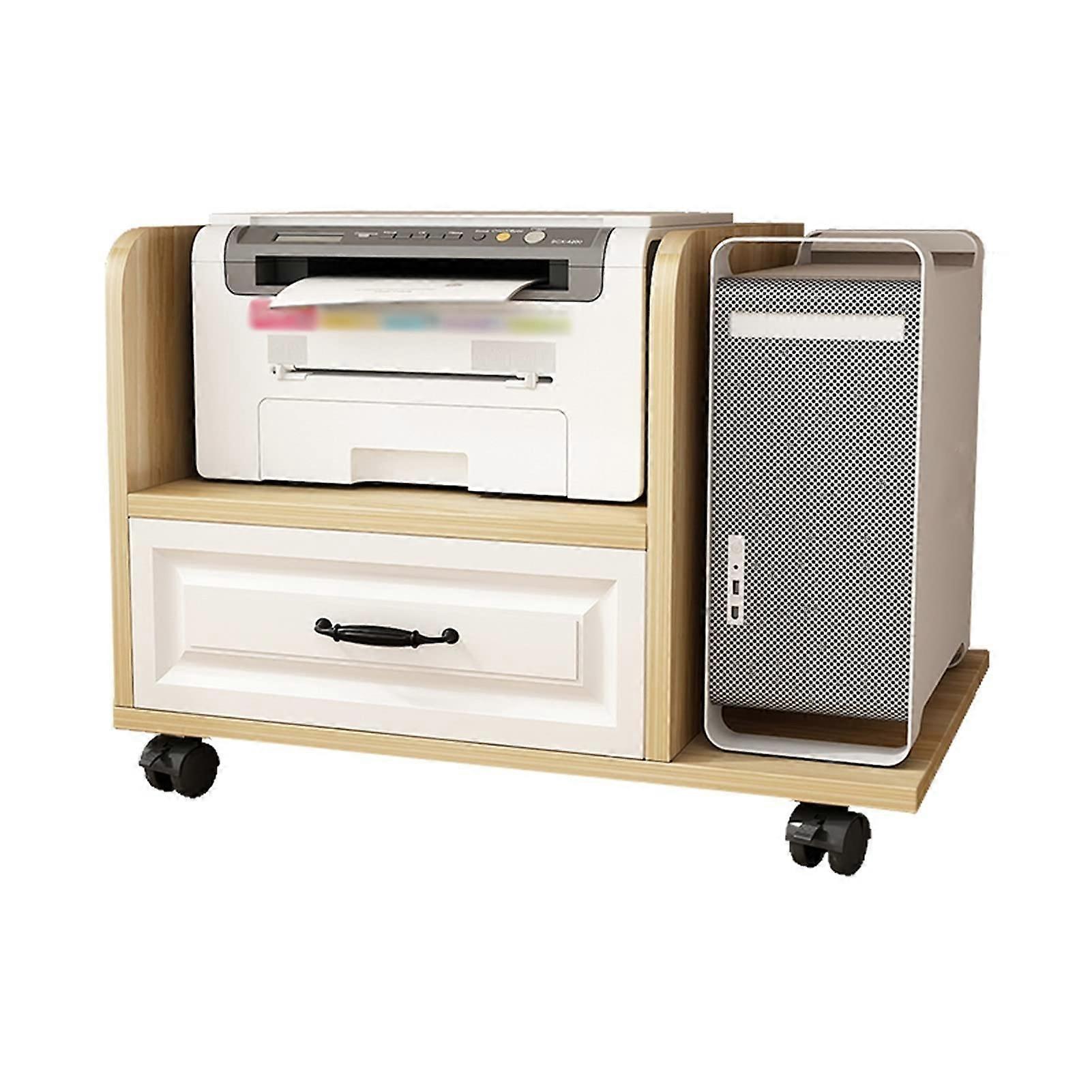 Computer Tower Stand with 4 Caster Wheels Under Desk, Colour A