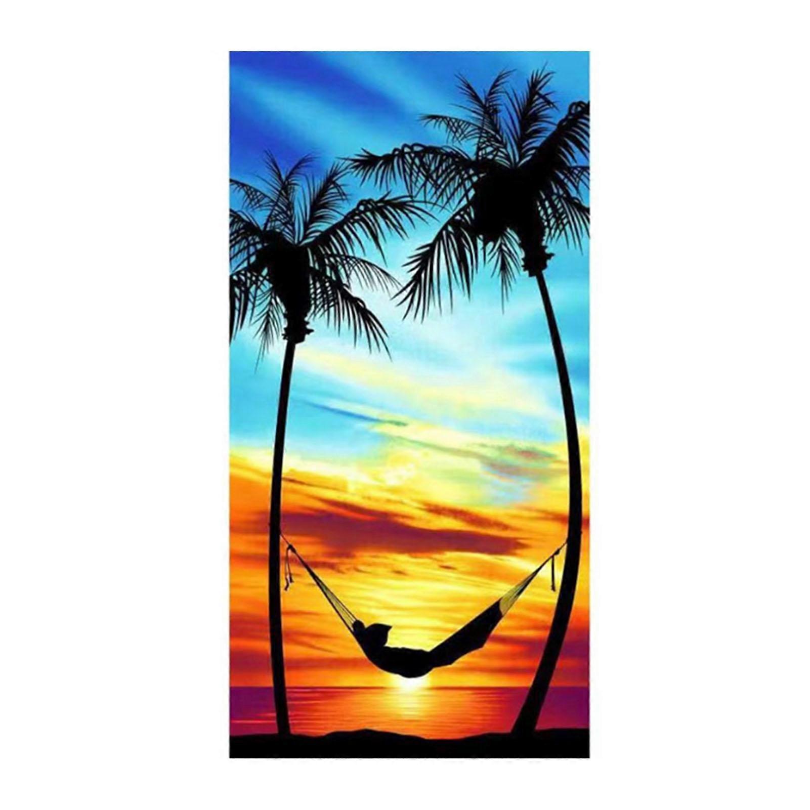Bath Towel Microfiber Print Fast Dry Beach Towel Type 16