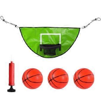 PVC Trampolines Basketballs Hoop System Small Balls Pump Basketballs Hoop Set PVC Texture for Family Easy Mounting