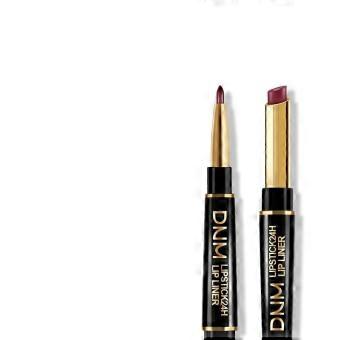 Double Headed Matte Lipstick Pen 08 Waterproof Long Lasting Dual Ended Lip Color with Pearl Finish