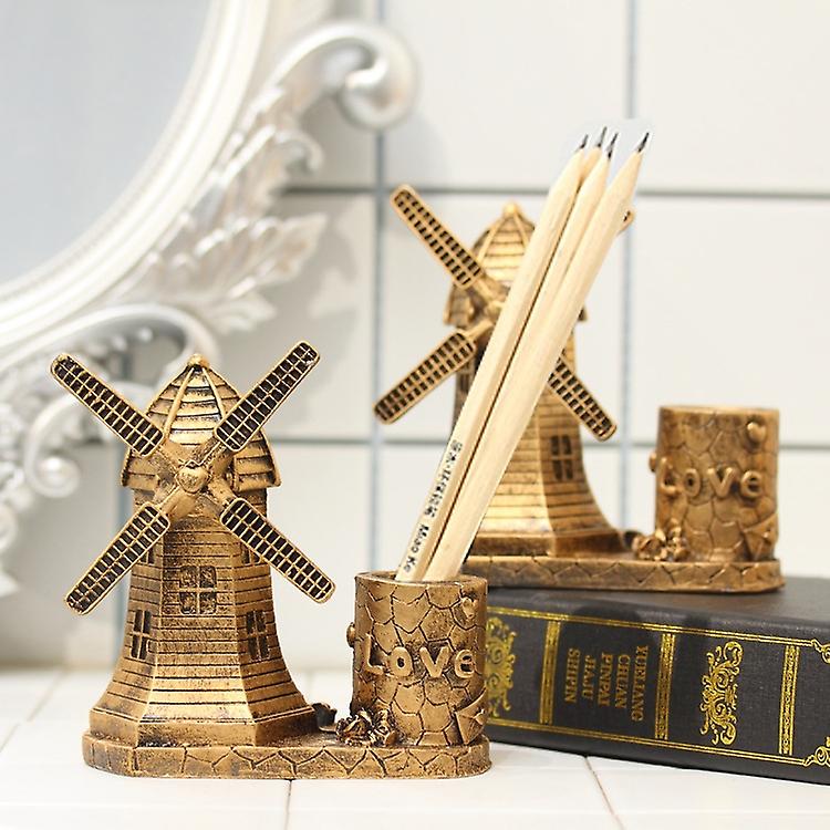 Resin Windmill Pen Container
