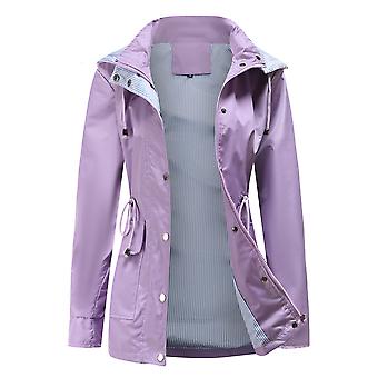 Autumn And Winter Detachable Hood Windbreaker Women's Coat
