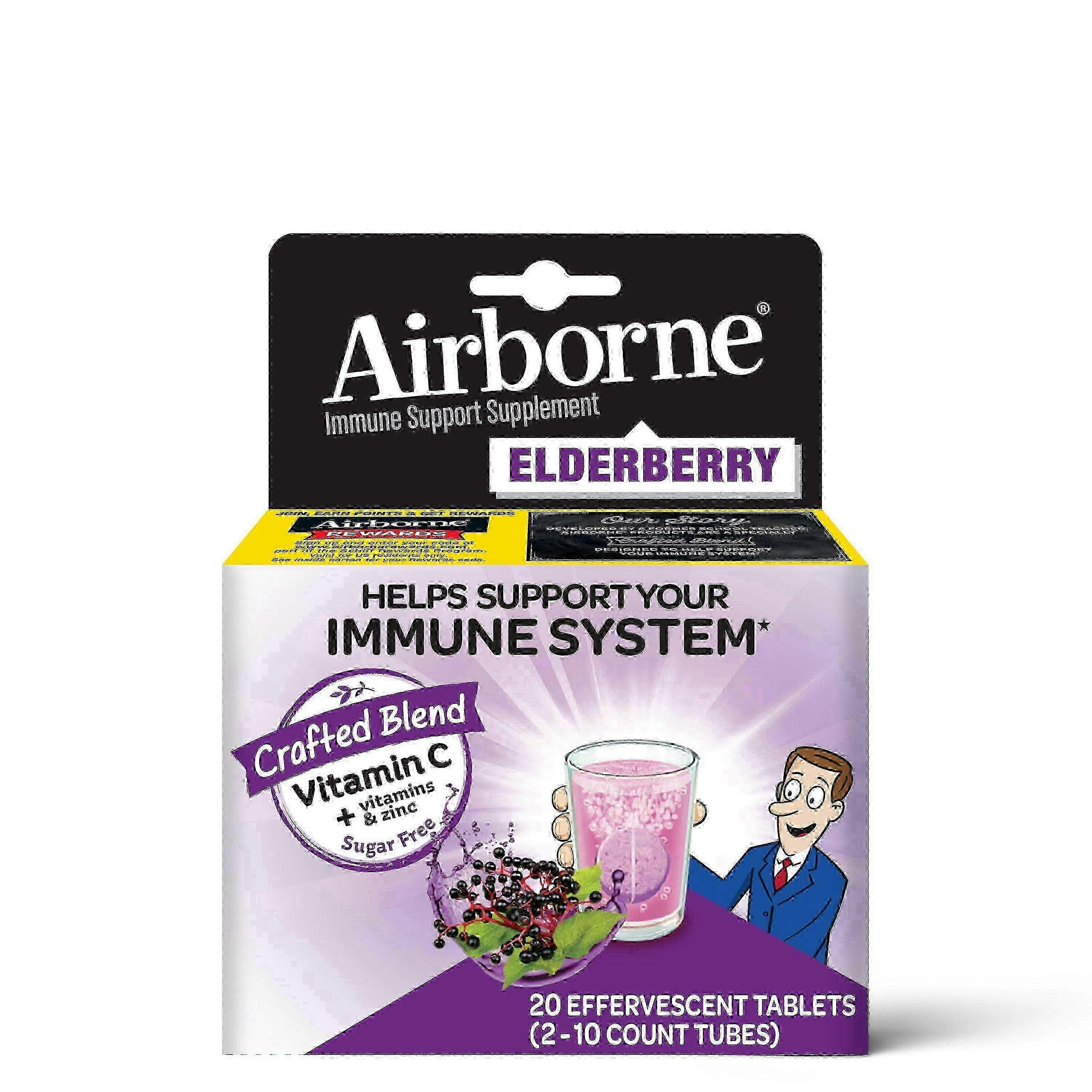 Airborne Gluten-free Elderberry Support Supplement, 20 Ea