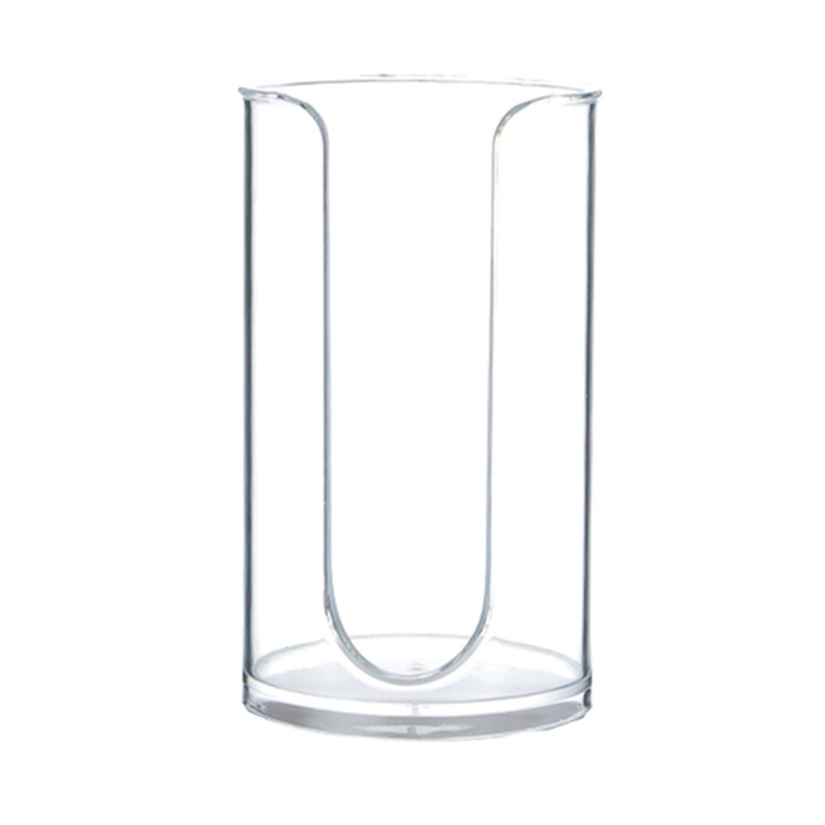 13*7.7cm Transparent Disposable Cardboard Cup Plastic Dispenser