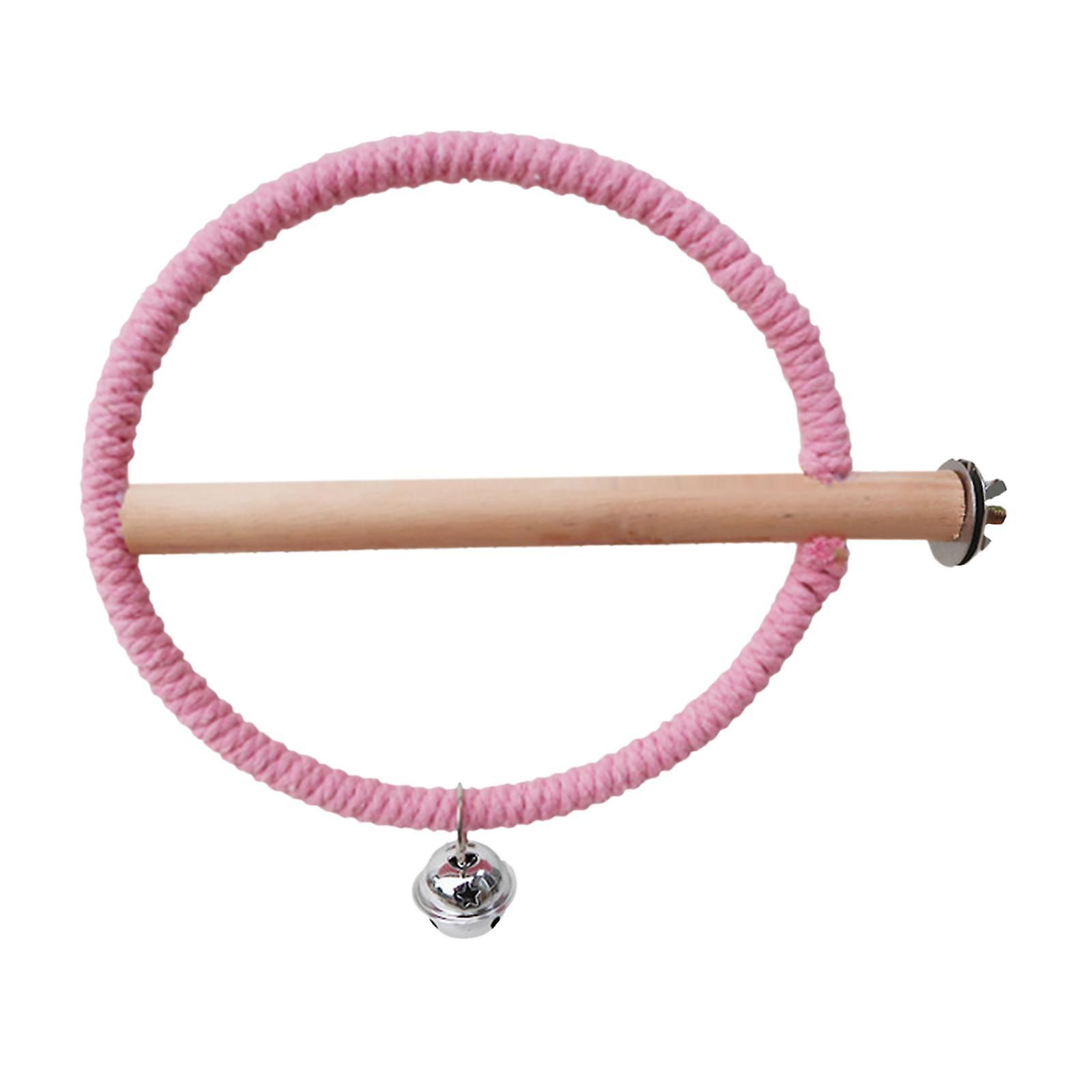 ملعب طبيعي خشبي الطيور الببغاء سوينغ موقف قفص التدريب لعبة الوردي