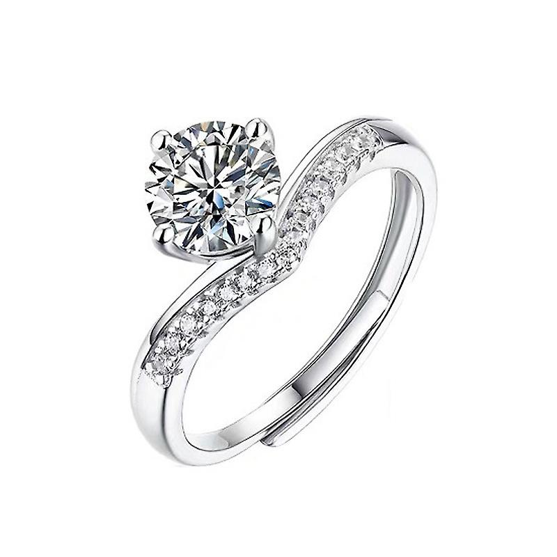 925 Sterling sølv Moissanite Ring