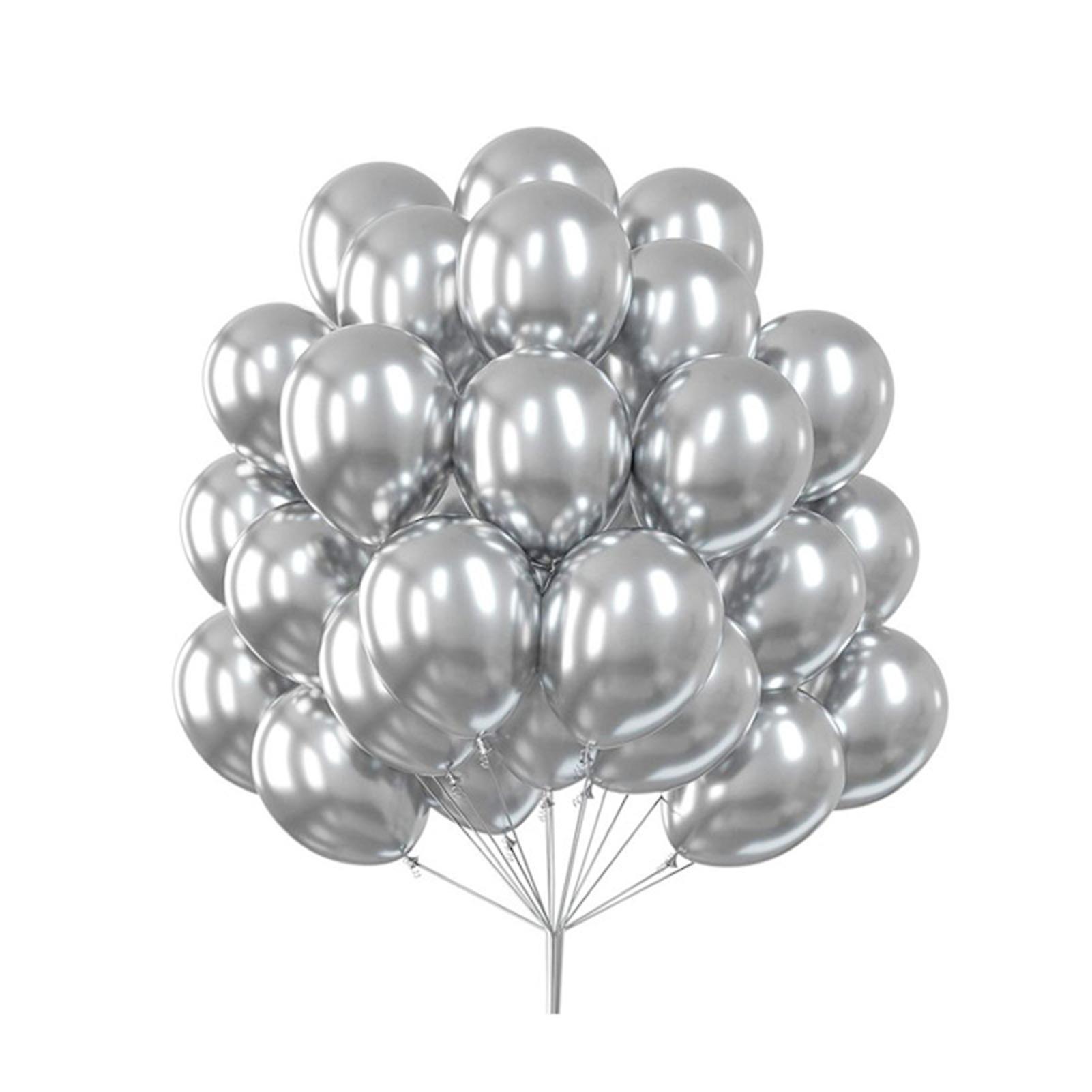 Metallic Sliver Party Balloons Sliver Party Balloons Chrome Metallic Bright Color For Photographing Backdrop Party Decoration