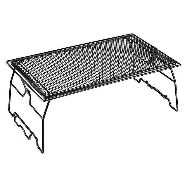 Iron Foldable Campfire Grill Stackable Storage Rack Camping Grill T-238-1t